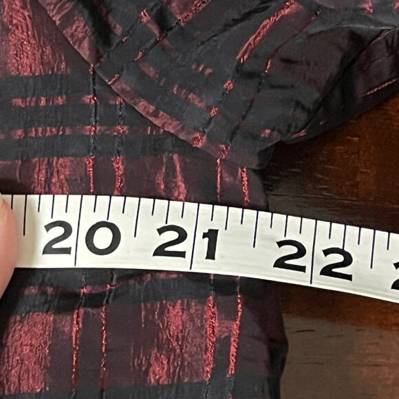 Red Black Ruffle Collar Jacket S Nylon Whimsigoth Vamp Steampunk Ruffle Balloon - Picture 9 of 10